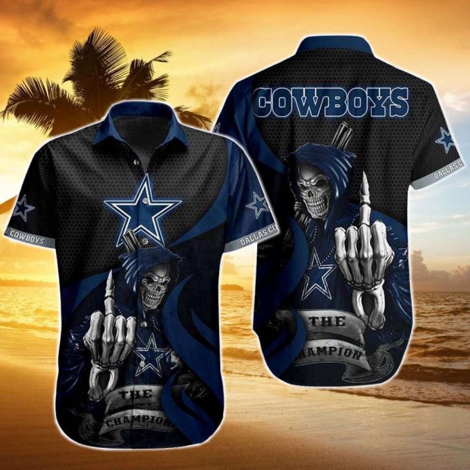 Dallas Cowboys Champion Death Graphic Hawaiian Shirt 2