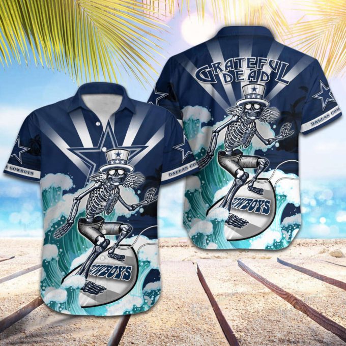 Dallas Cowboys Grateful Dead 3D Hawaiian Shirt 2