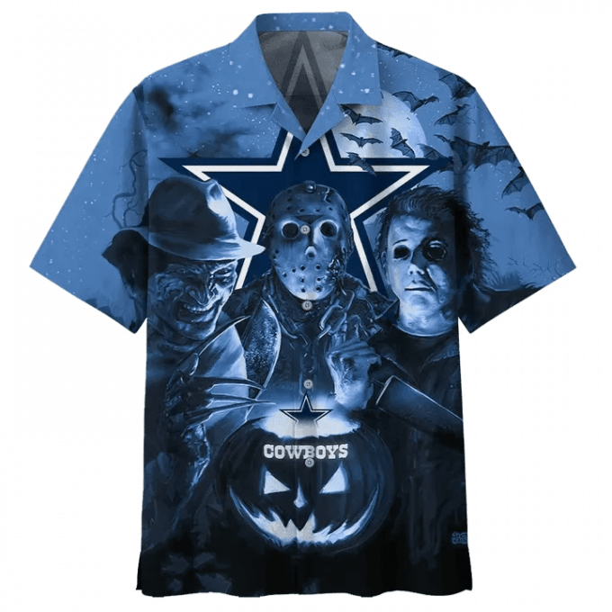 Dallas Cowboys Horror Night 3D Hawaiian Shirt 2