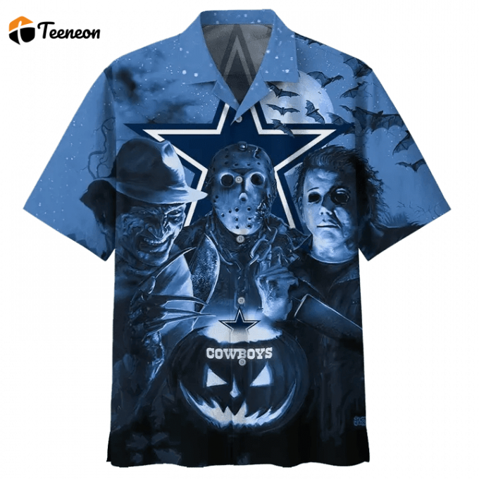 Dallas Cowboys Horror Night 3D Hawaiian Shirt 1