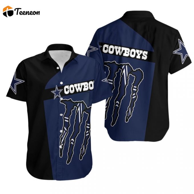 Dallas Cowboys Monster Energy 3D Hawaiian Shirt 1
