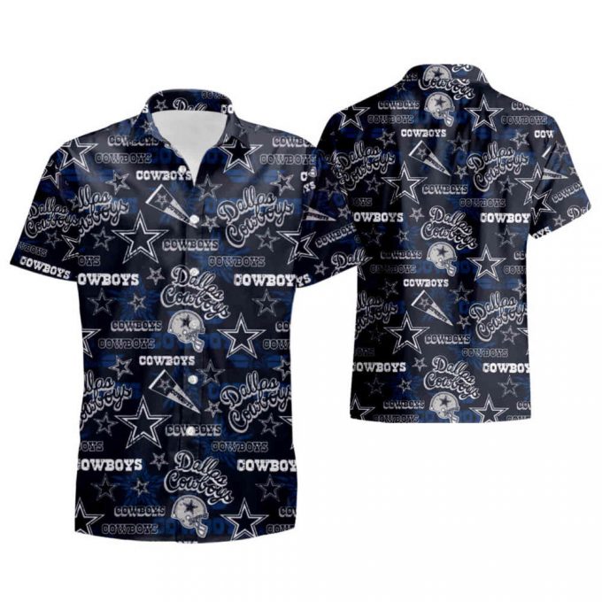 Dallas Cowboys Nfl Full 3D Hawaiian Shirt White Men Women Beach Wear Short Sleeve Hawaii Shirt Summer Shirt 4