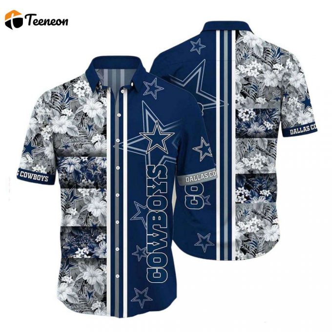 Dallas Cowboys Nfl Tropical Pattern Hawaiian Shirt, Gift For Fan 1