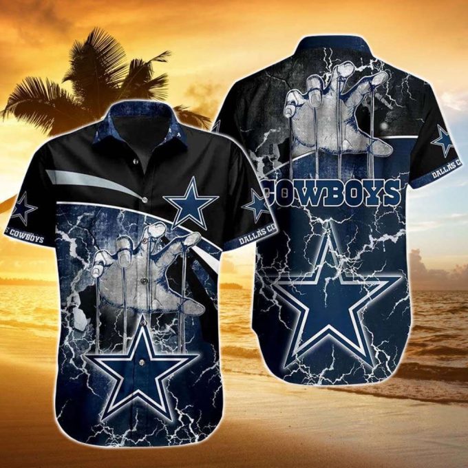Dallas Cowboys Puppet Control Hand Graphic Hawaiian Shirt, Gift For Fan 2