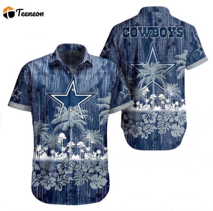 Dallas Cowboys Rainforest Pattern Hawaiian Shirt, Gift For Fan 1