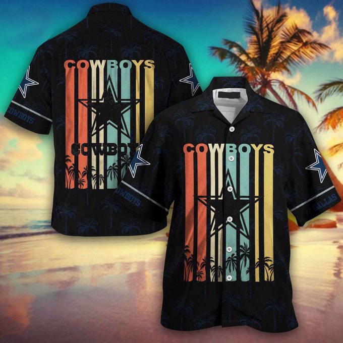 Dallas Cowboys Retro Vintage Summer Hawaiian Shirt, Gift For Fan 2