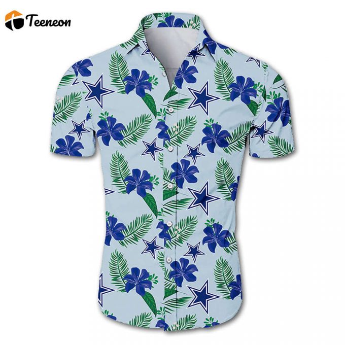 Dallas Cowboys Tropical Flower Hawaiian Beach Shirt 1