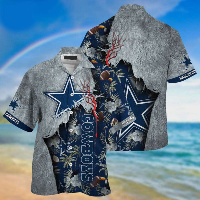 Dallas Cowboys Vintage Tropical Pattern Hawaiian Shirt, New Summer Design 2