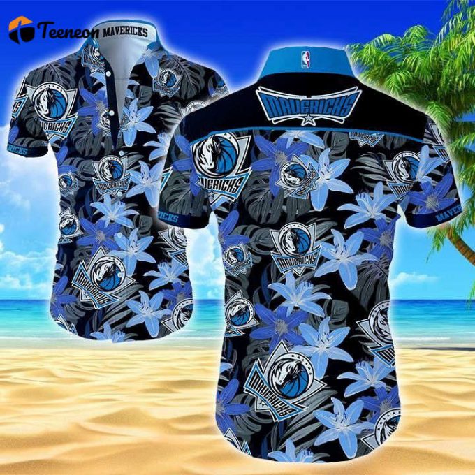 Dallas Mavericks Hawaiian Shirt Summer Button Up Shirt For Men Beach Wear Short Sleeve Hawaii Shirt 1