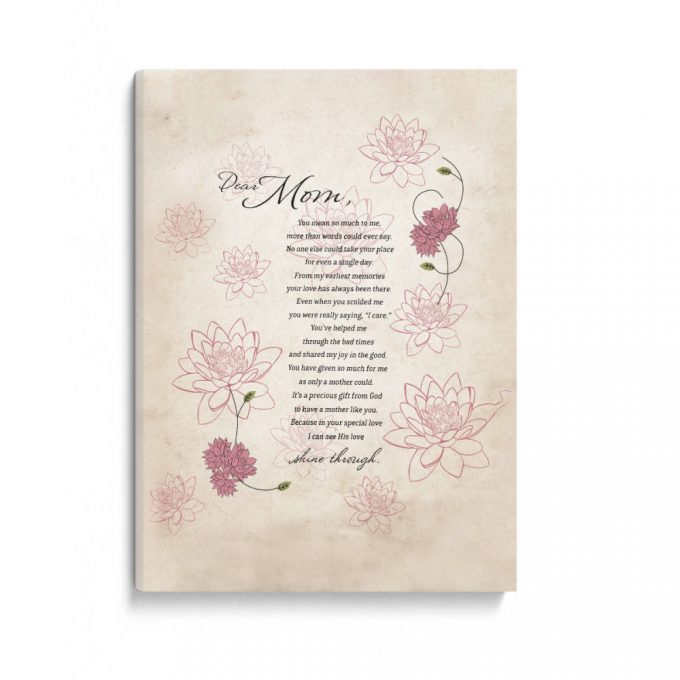 Dear Mom Poster Canvas Letter From Daughter - Gift For Mother'S Day, Christmas Gift | Family 2