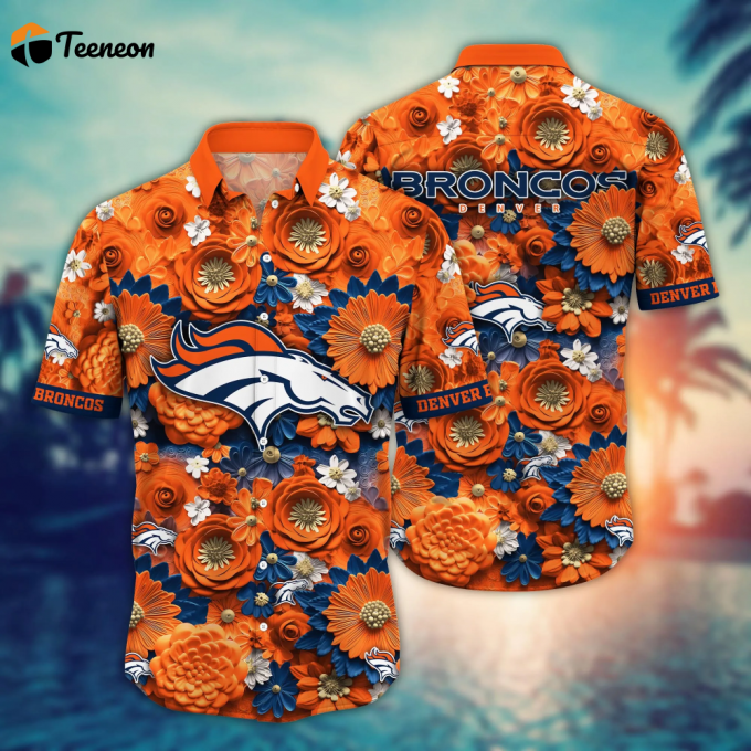 Denver Broncos Nfl Hawaiian Shirt Trending For This Summer Customize Shirt Any Team 1