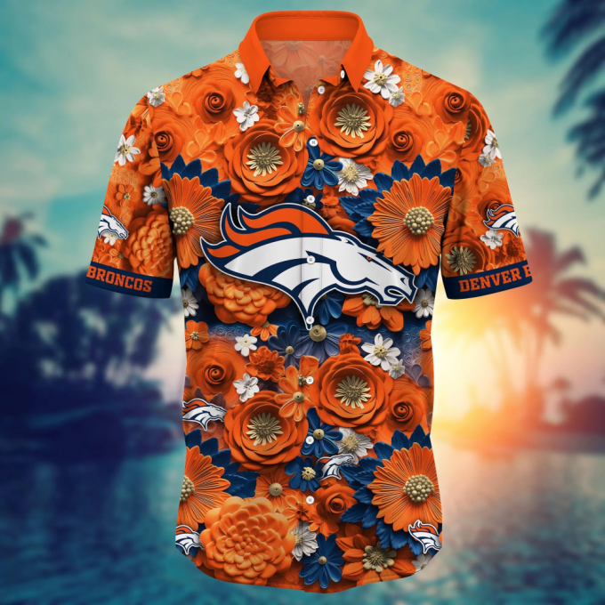Denver Broncos Nfl Hawaiian Shirt Trending For This Summer Customize Shirt Any Team 3