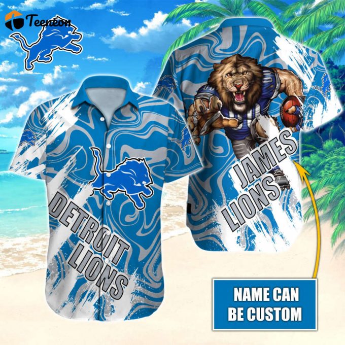 Detroit Lions Nfl-Hawaiian Shirt Custom 1