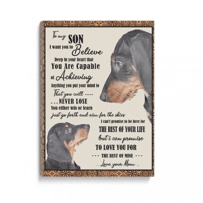 Dog Blanket - Dachshund My Son Poster Canvas 2