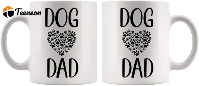 Dog Dad Hearts Coffee Mug 2