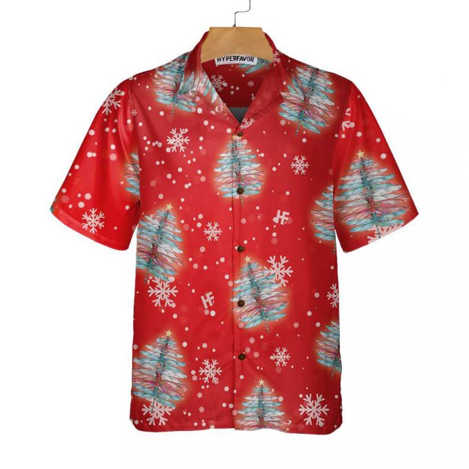 Dragonfly Shaped Christmas Tree Shirt, Christmas Hawaiian Shirt 2