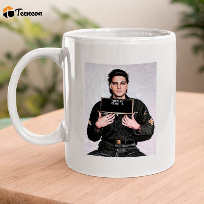 Elvis Presley Mugshot Mugs Elvis Presley Army Mug 2