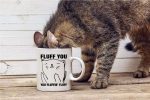 Tazza In Ceramica Gatto Con Scritta 'Fluff You, You Fluffin' Fluff' - 480 Ml, Idea Regalo Divertente, Microonde E Lavastoviglie