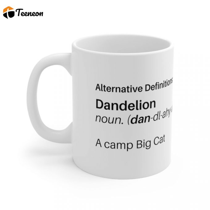 Funny Alternative Dandelion (Dandy Lion) Definition Mug, Fun Tea Or Coffee Mug 2