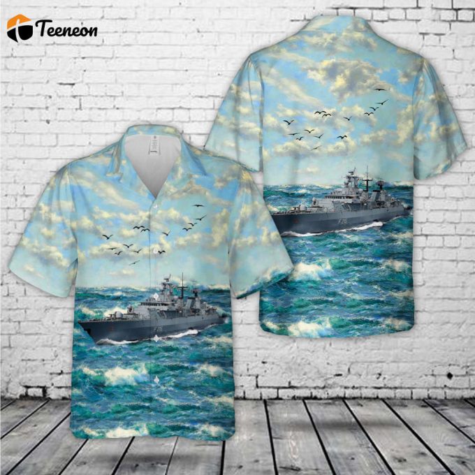 German Navy Brandenburg (F215) Brandenburg-Class Frigate Hawaiian Shirt Gift For Dad Father Days 1