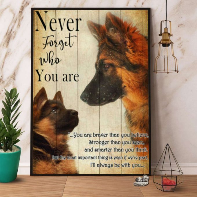German Shepherd Never Forget That I Love You Dog Lovers Vertical Paper Poster No Frame Matte Canvas 2