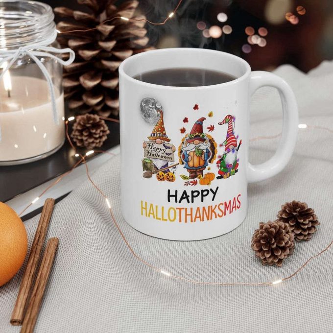 Gnomes Hallothanksmas Coffee Mug 4