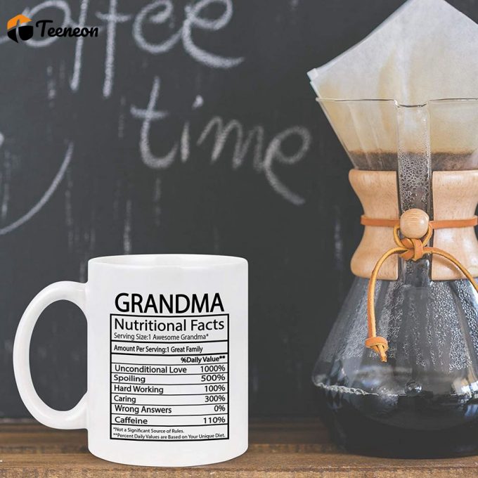 Grandma Nutritional Facts Mug 2