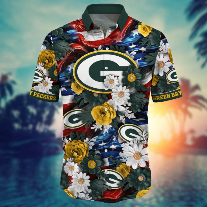 Green Bay Packers Nfl Hawaii Shirt Independence Day, Summer Shirts 3