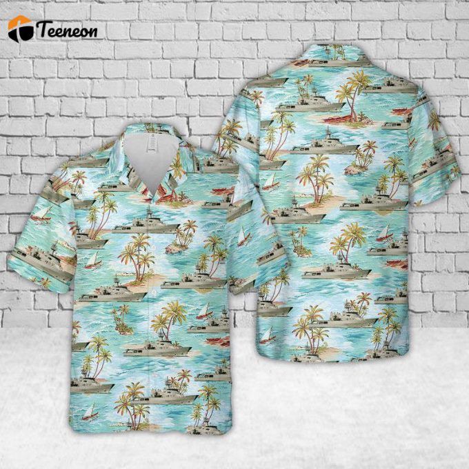 Hmnzs Otago (P148) Royal New Zealand Navy Hawaiian Shirt Gift For Dad Father Days 1