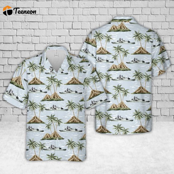 Hmnzs Te Kaha Royal New Zealand Navy Hawaiian Shirt Gift For Dad Father Days 1