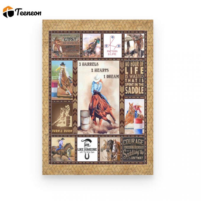 Horse Lovers Cowboy Poster Canvas 1