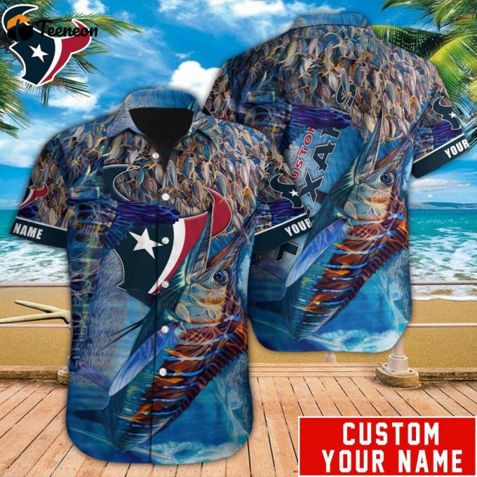 Houston Texans Nfl-Hawaiian Shirt Custom 1