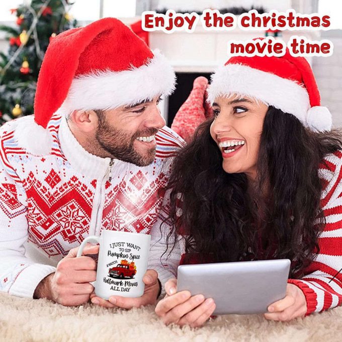 I Just Want To Drink Coffee And Watch Christmas Movies Mug 4