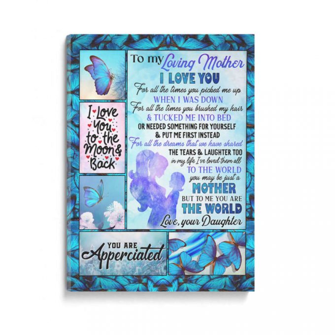 I Love You For All The Times You Picked Me Up Poster Canvas, Meaningful Mother'S Day Gift, Mother'S Day Gift From Daughter To Mom, 2