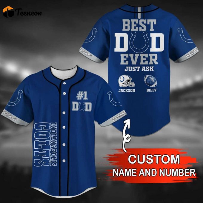 Indianapoiis Coits Personalized Baseball Jersey 1