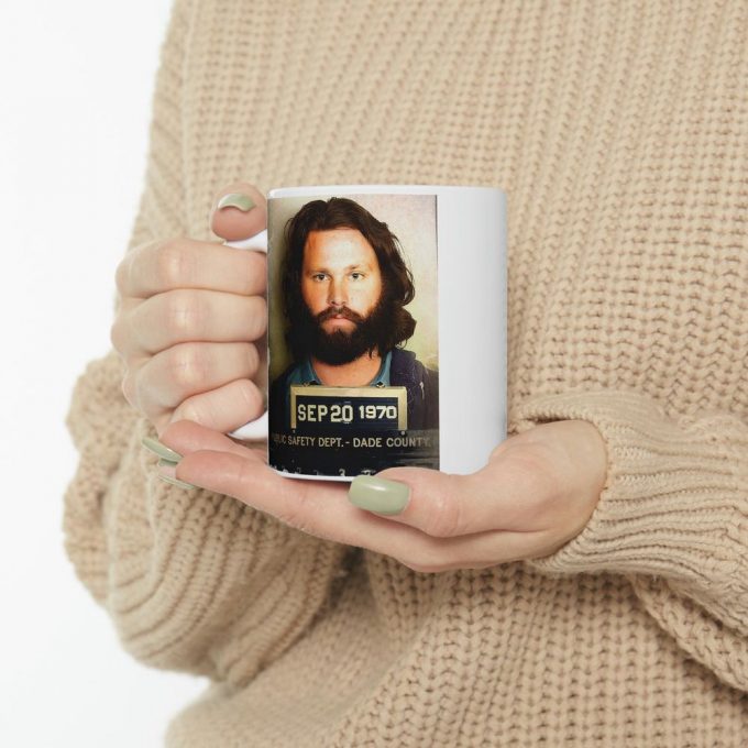 Jim Morrison Mugshot Coffee Mug 6