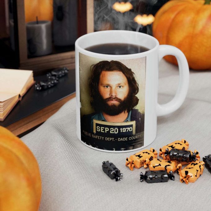 Jim Morrison Mugshot Coffee Mug 7