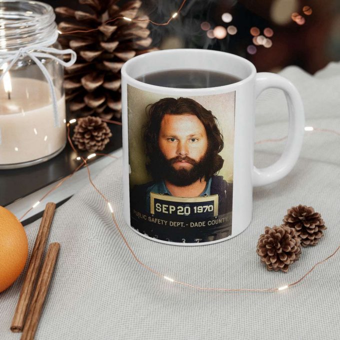 Jim Morrison Mugshot Coffee Mug 8