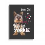 Just a girl in love with her yorkie Poster Canvas