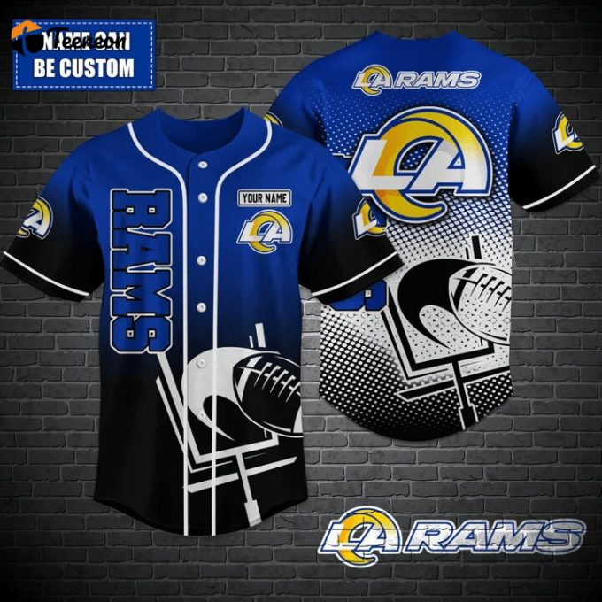 La Rams Personalized Baseball Jersey 1