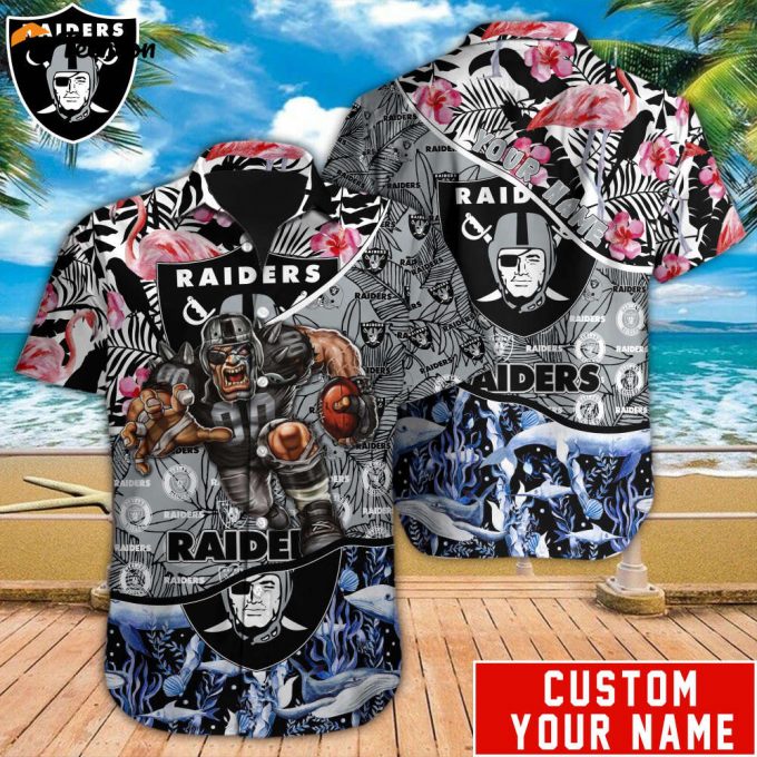 Las Vegas Raiders Nfl-Hawaiian Shirt Custom 1
