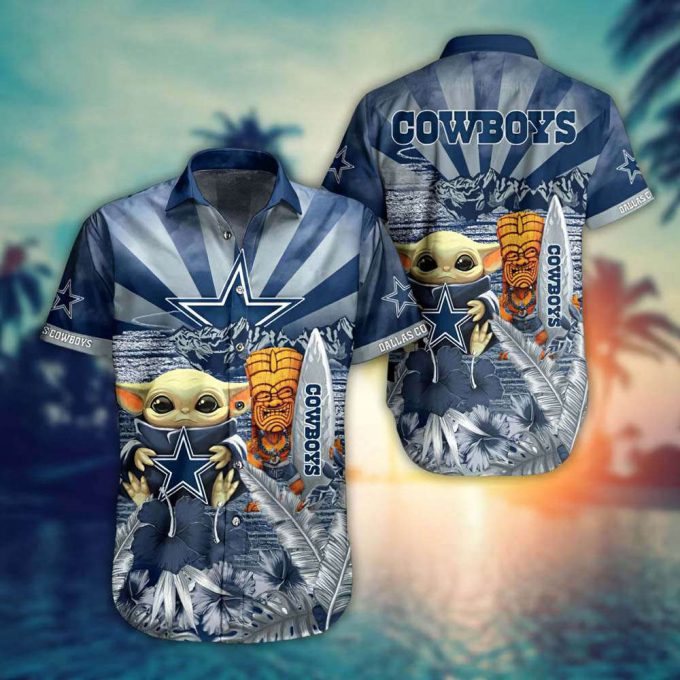 Limited Dallas Cowboys Cute Yoda Hug Cowboys Hawaiian Shirt 2