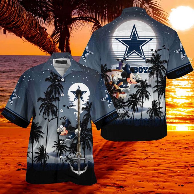 Limited Dallas Cowboys Mickey Starry Night Hawaiian Shirt 2