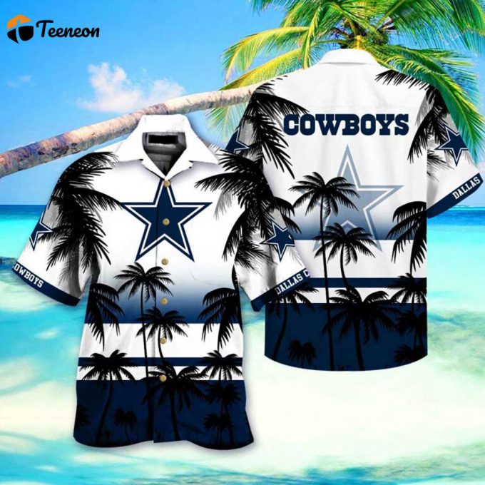 Limited Dallas Cowboys Palm Tree Graphic Hawaiian Shirt 1