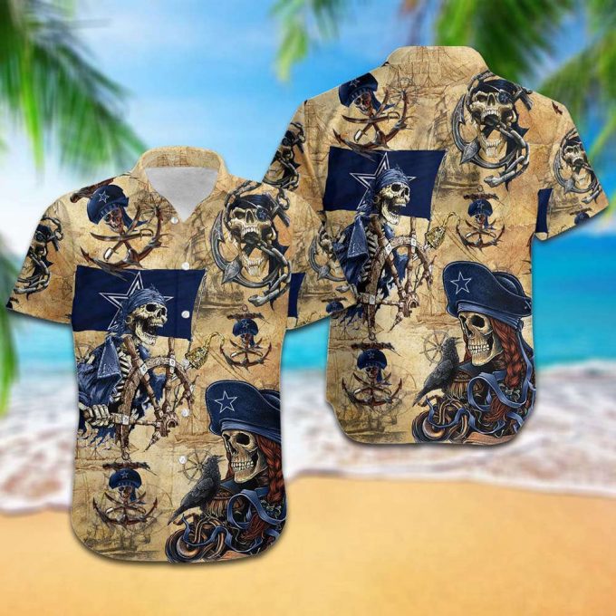 Limited Dallas Cowboys Pirates Skull Hawaiian Shirt 2
