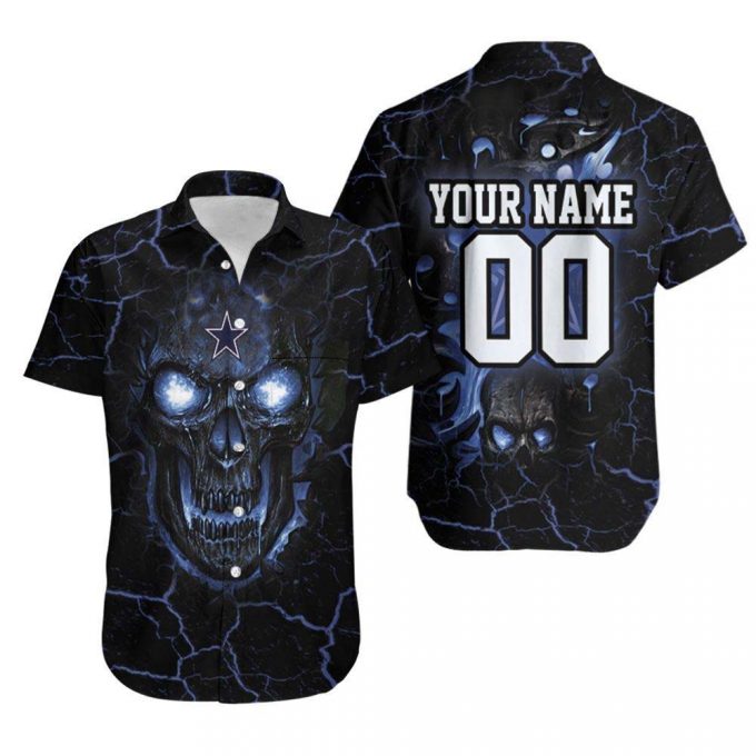 Limited Personalized Dallas Cowboys Lava Skull Hawaiian Shirt 2