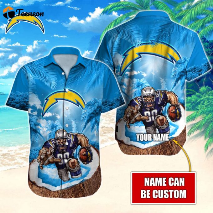 Los Angeles Chargers Nfl-Hawaiian Shirt Custom 1