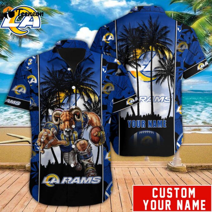 Los Angeles Rams Nfl-Hawaiian Shirt Custom 1