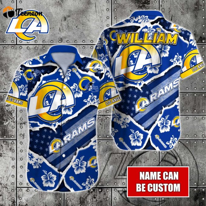 Los Angeles Rams Nfl-Hawaiian Shirt Custom 1