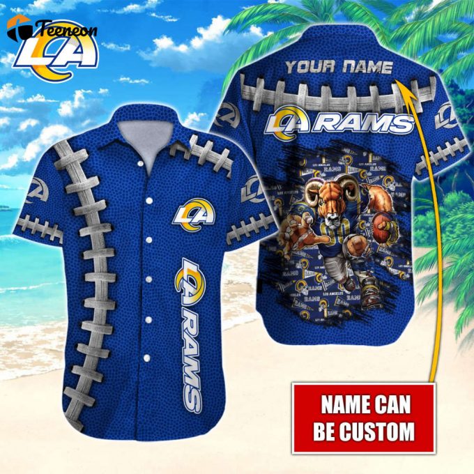 Los Angeles Rams Nfl-Hawaiian Shirt Custom 1